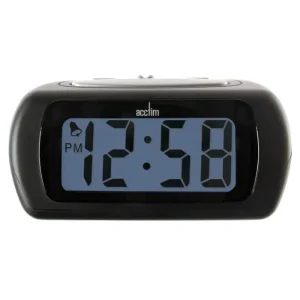 Acctim Clock Radios*12343 Auric Alarm Clock with Blue Backlight - Black