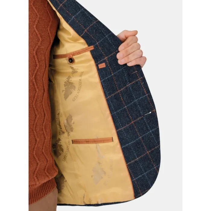 aird_harris_tweed_tailore_2.webp Brook Taverner Coats & Jackets*Aird Harris Tweed Tailored Jacket - Navy Check