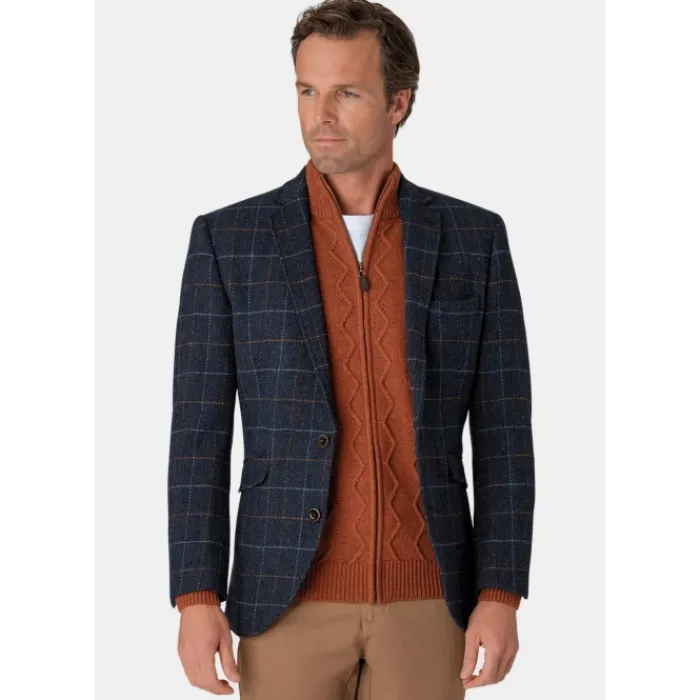 aird_harris_tweed_tailore_3.webp Brook Taverner Coats & Jackets*Aird Harris Tweed Tailored Jacket - Navy Check