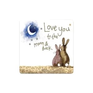 Alex Clark Art Ltd Kitchen And Dining | Tableware*Alex Clark Moon and Back Rabbit Coaster
