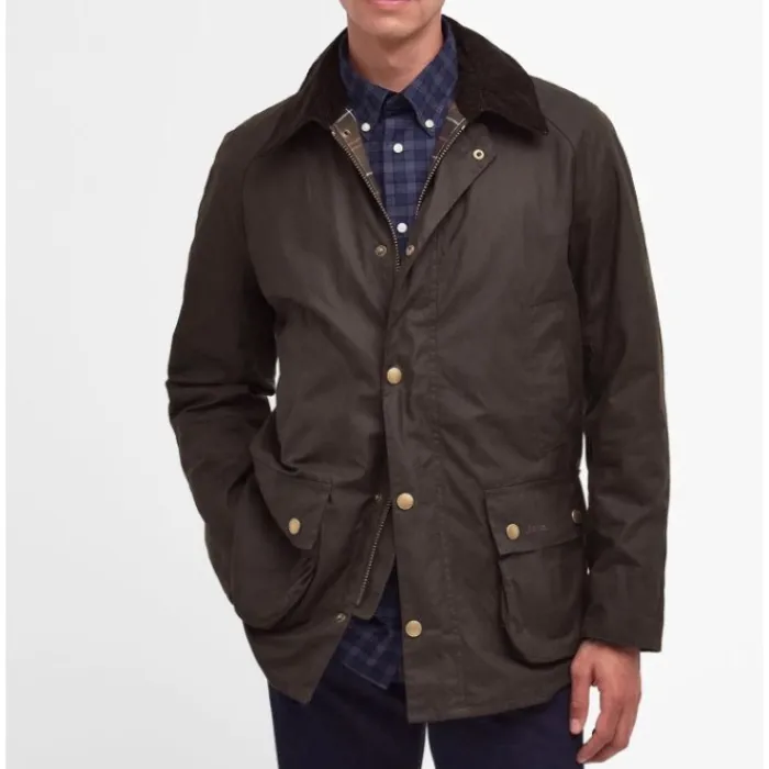 barbour_ashby_wax_jacket__0.webp J Barbour + Son Ltd Coats & Jackets*Barbour Ashby Wax Jacket - Olive