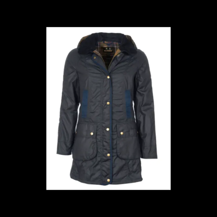 barbour_bower_womens_wax__1.webp Women J Barbour + Son Ltd Coats & Jackets*Barbour Bower Womens Wax Jacket - Navy