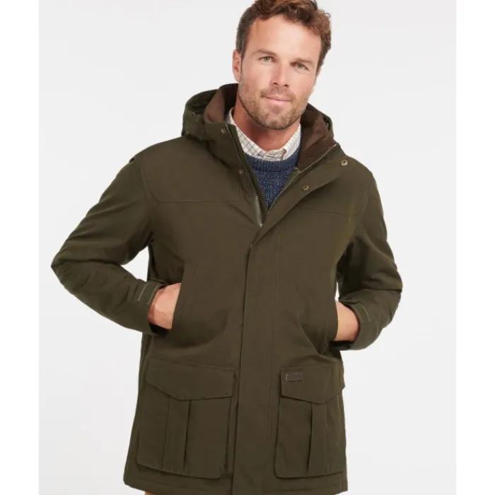 barbour_brockstone_jacket_0.webp J Barbour + Son Ltd Coats & Jackets*Barbour Brockstone Jacket - Dark Olive