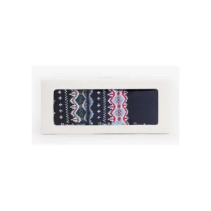 J Barbour + Son Ltd Socks & Underwear*Barbour Fairisle Sock Gift Box Blue Granite/Green Loch