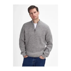 J Barbour + Son Ltd Jumpers & Cardigans*Barbour Horseford Half Zip Jumper - Stone