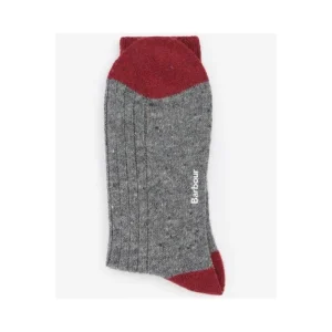 J Barbour + Son Ltd Socks & Underwear | Socks*Barbour Houghton Socks - Mid Grey/Red