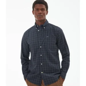 J Barbour + Son Ltd Shirts*Barbour Lomond Tailored Fit Shirt - Black Slate