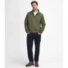 J Barbour + Son Ltd Jumpers & Cardigans*Barbour Nelson Half Zip Sweatshirt - Ivy Green
