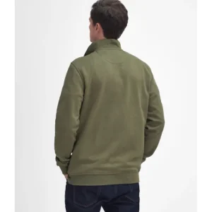 J Barbour + Son Ltd Jumpers & Cardigans*Barbour Nelson Half Zip Sweatshirt - Ivy Green