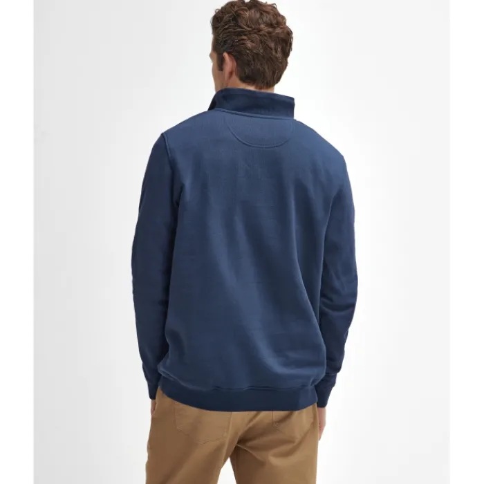 barbour_nelson_half_zip_s_2-1.webp J Barbour + Son Ltd Jumpers & Cardigans*Barbour Nelson Half Zip Sweatshirt - Navy