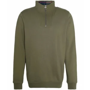 J Barbour + Son Ltd Jumpers & Cardigans*Barbour Nelson Half Zip Sweatshirt - Ivy Green