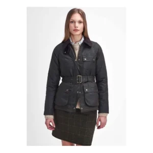 Women J Barbour + Son Ltd Coats & Jackets*Barbour Solway Zipper Wax Jacket - Olive/Classic