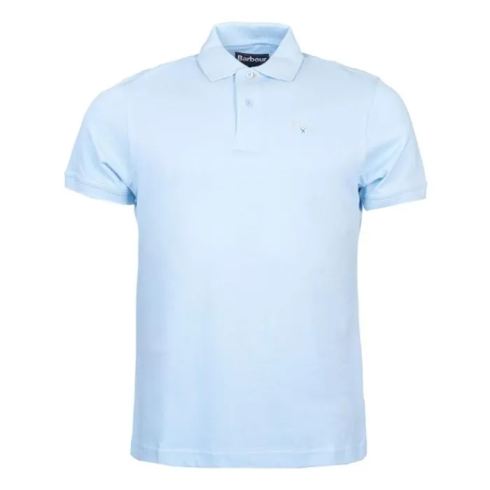 barbour_sports_polo__sky_0.webp J Barbour + Son Ltd T-Shirts*Barbour Sports Polo - Sky