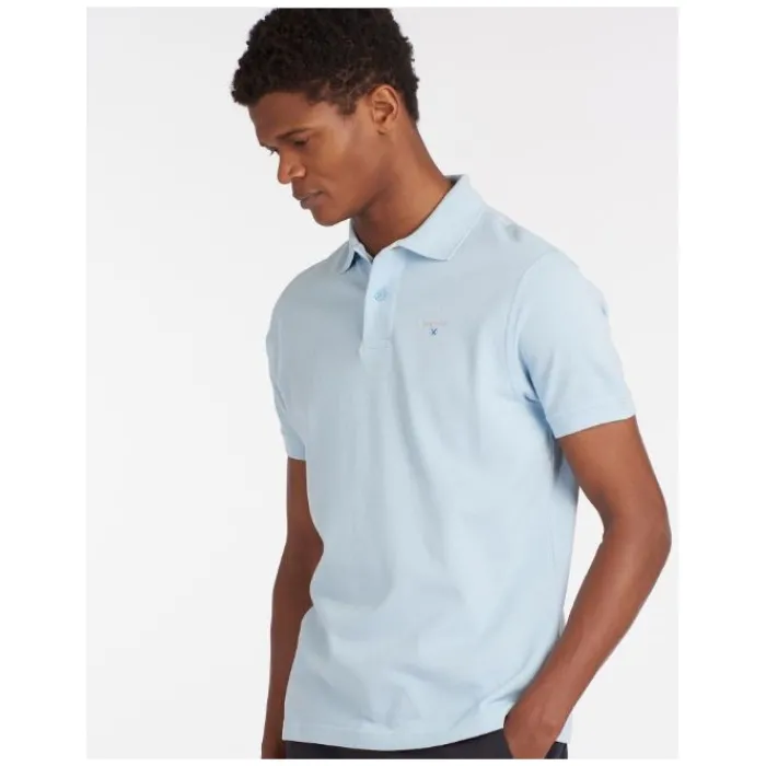 barbour_sports_polo__sky_2.webp J Barbour + Son Ltd T-Shirts*Barbour Sports Polo - Sky
