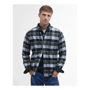 J Barbour + Son Ltd Shirts*Barbour Valley Tailored Fit Checked Shirt - Olive