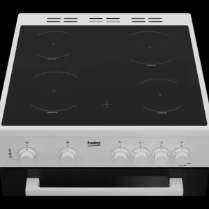 Beko Freestanding Cookers*ETC611W 60cm Twin Cavity Electric Cooker with Ceramic Hob - White