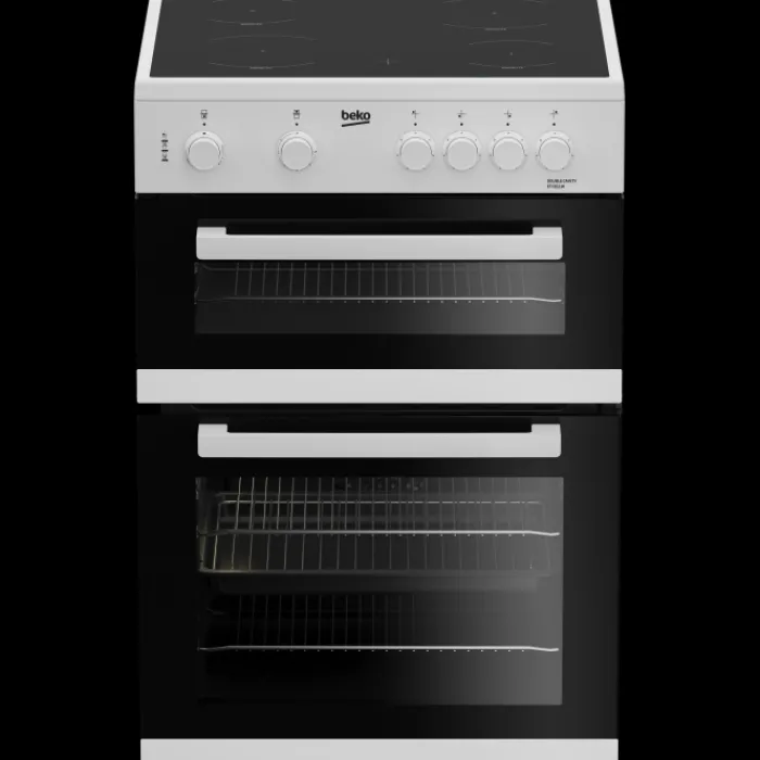 beko_etcw_cm_twin_cavity__4.webp Beko Freestanding Cookers*ETC611W 60cm Twin Cavity Electric Cooker with Ceramic Hob - White