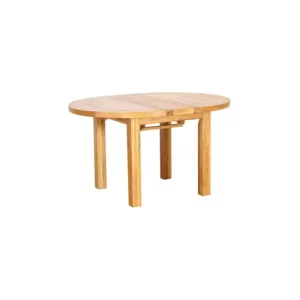 Besp Oak Furniture*NB082 Round Extension Dining Table 1.1m - 1.4m