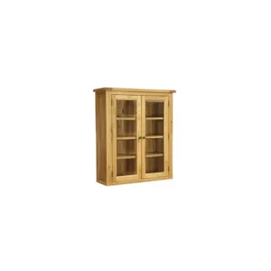 Besp Oak Furniture*NB118H 2 Door Glazed Hutch