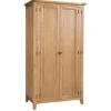 Besp Oak Furniture*VXB004P Panelled Front 2 Door Full Hanging Wardrobe