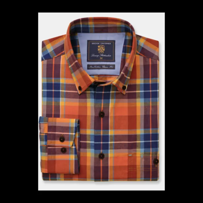brook_taverner_stand_alon_0.webp Brook Taverner Shirts*Stand Alone Check Shirt - Ginger