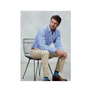 Brook Taverner Trousers*Tailored Fit Chino - Stone