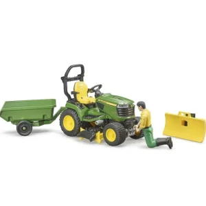 Bruder Bruder*John Deere Lawn Tractor + Trailer + Gardener 62104
