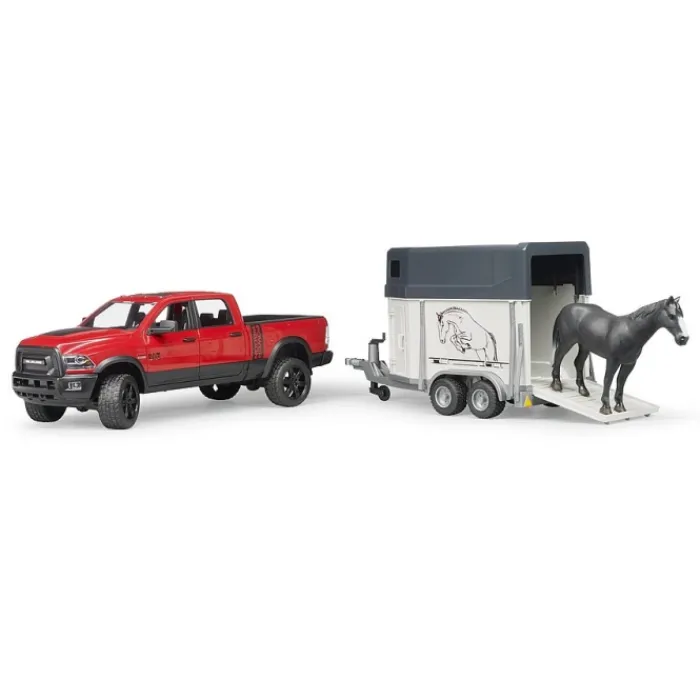 burder_ram__power_wagon_w_1.webp Bruder Bruder*Burder RAM 2500 Power Wagon with horse trailer and horse 02501