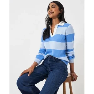 Women Crew Clothing Company Jumpers & Cardigans*Crew Knitted Rugby Jumper - Blue Stripe