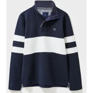 Crew Clothing Company Jumpers & Cardigans*Crews Padstow Pique Sweatshirt - Nevy/White