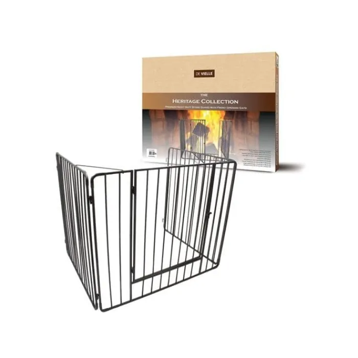 de_vielle_dev_premium_hea_0.webp De Vielle Fire Tools & Maintenance*DEV621 Premium Heavy Duty Stove Guard with Front Opening Gate