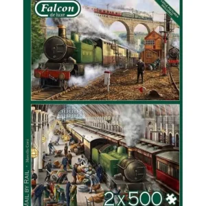 Falcon Construction Sets*Jigsaw - Mail By Rail 2 x 500 Piece