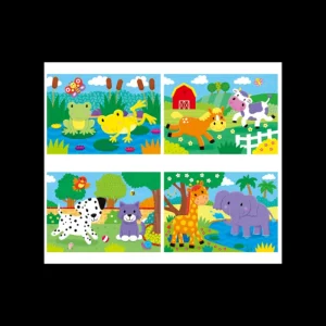 JAMES GALT + SONS Galt Toys*Galt 4 Puzzles In A Box Animals