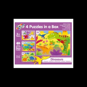 JAMES GALT + SONS Galt Toys*Galt 4 Puzzles In A Box Dinosaurs