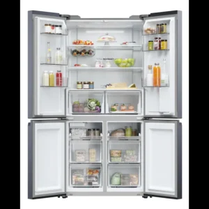 Haier American Style*HCR5919EHMB 90cm 60/40 Frost Free American Fridge Freezer - Brushed Black