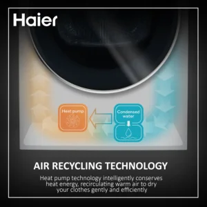 Haier Tumble Dryers/Freestanding Tumble Dryers*HD90-A2939S-UK 9kg Heat Pump Tumble Dryer - Graphite