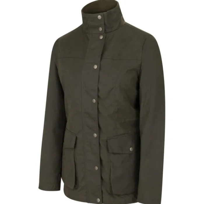 hoggs_caledonia_ladies_wa_0.webp Women Hoggs Of Fife Ltd Coats & Jackets*Hoggs Caledonia Ladies Wax Jacket Olive