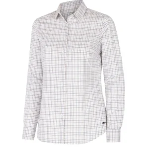 Women Hoggs Of Fife Ltd Shirts*Hoggs Callie Twill Check Shirt - White/Green/Yellow