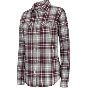 Women Hoggs Of Fife Ltd Shirts*Hoggs Eilidh Ladies Shirt Merlot