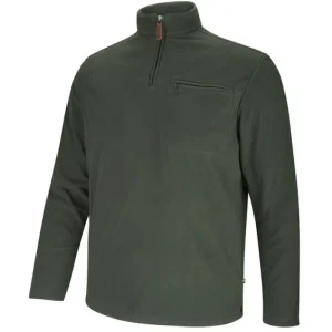 Hoggs Of Fife Ltd Jumpers & Cardigans*Hoggs Islander 1/4 Zip Micro Fleece - Olive