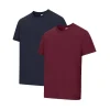 Hoggs Of Fife Ltd T-Shirts*Hoggs Sandwood 2 Pack T-Shirts - Midnight / Merlot