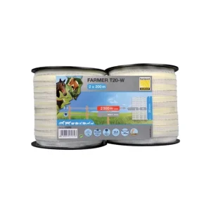 Hotline Electric Fencing*Horizont Farmer T20-W 20Mm 2 X 200Mtr White