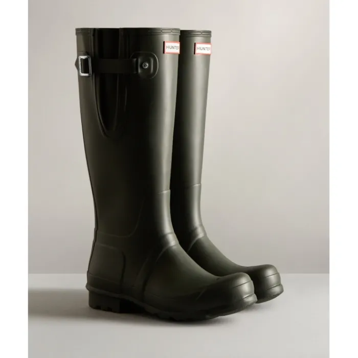 hunters_mens_tall_side_ad_1.webp Hunter Boot Ltd Wellingtons*Hunters Men's Tall Side Adjustable Wellingtons Dark Olive