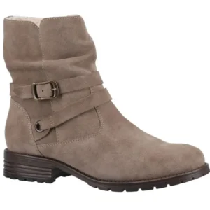 Women Hush Puppies Boots*Piper Suede Buckle Boot - Taupe