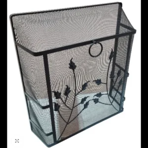 Inglenook Fire Tools & Maintenance*FIRE11 Spark Guard with Ring Leaf Design (H71cm x W61cm)