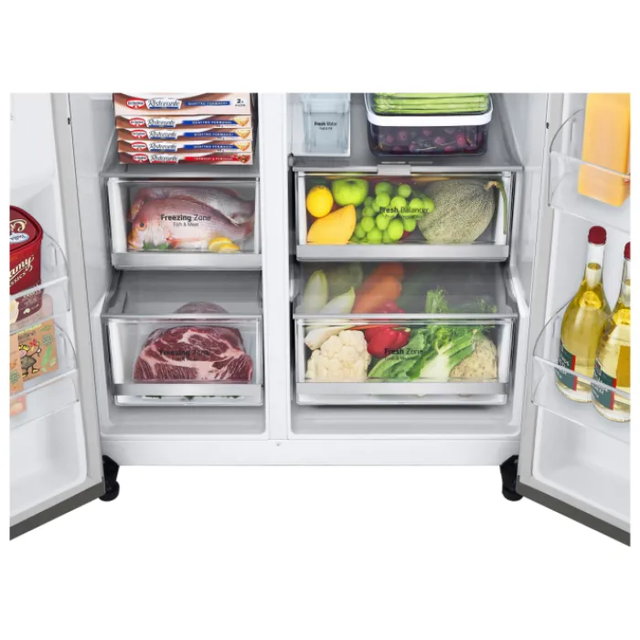 lg_gslvmbac_cm_frost_free_9.webp LG American Style*GSLV91MBAC 91.3cm Frost Free American Style Fridge Freezer - Metal Sorbet