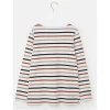 Women Lighthouse T-Shirts*Causeway Breton Top - Rust Mocha Black Stripe