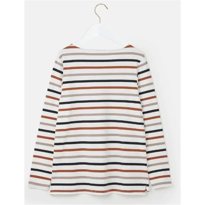 lighthouse_causeway_breto_0.webp Women Lighthouse T-Shirts*Causeway Breton Top - Rust Mocha Black Stripe