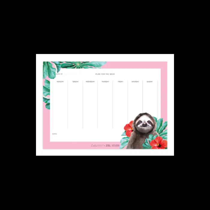 lola_designs_sloth_a_week_1.webp Lola Design Ltd Other*Lola Designs Sloth A4 Weekly Planner