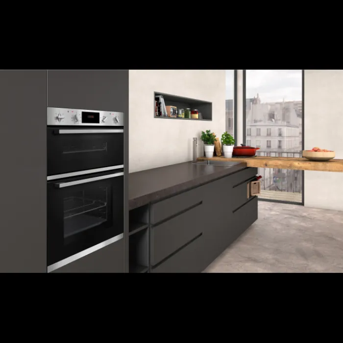 neff_ugccanb_cm_built_in__0.webp Neff Built In Ovens*U1GCC0AN0B 59.4cm Built In Electric Double Oven - Black & Steel